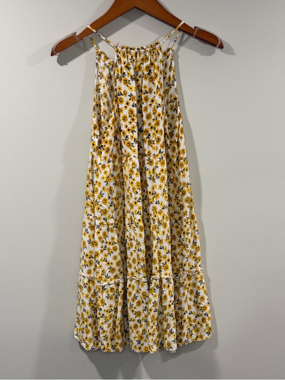 Justify Yellow Floral Tie-Neck Mini Dress - Picture 4 of 11